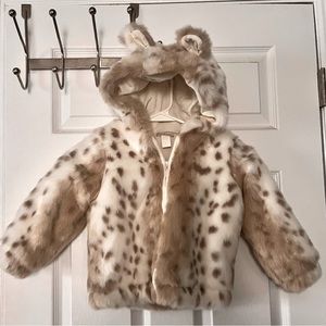 Luxe Faux Fur Snow Leopard Coat